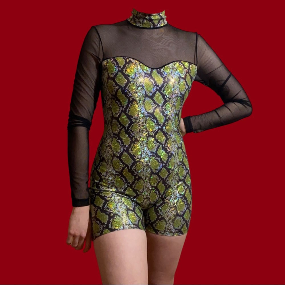 Lizard Queen Gymnastics Leotard w Shorts